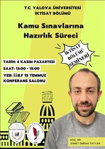 Doç. Dr. Ahmet Emrah Tayyar'dan "Kamu Sınavlarına Hazırlık Süreci" Semineri