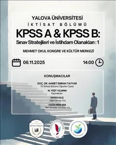 KPSS A & KPSS B: Sınav Stratejileri ve İstihdam Olanakları Etkinliği: 1 Düzenlenecektir